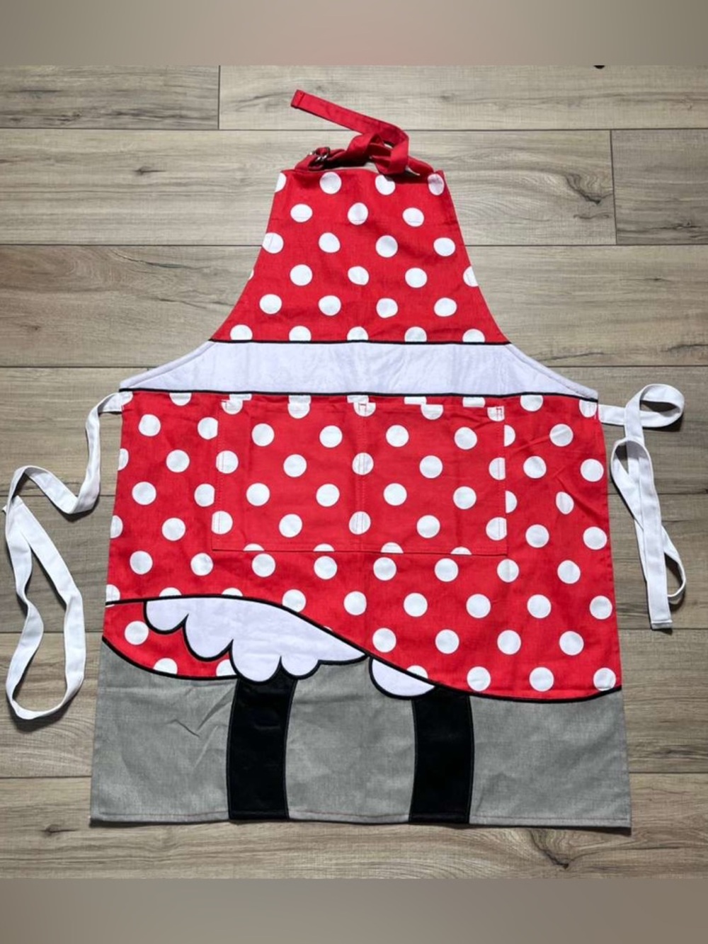 Williams Sonoma Womens Disney Minnie Mouse Polka Dot Kitchen Apron 26x35 Adult